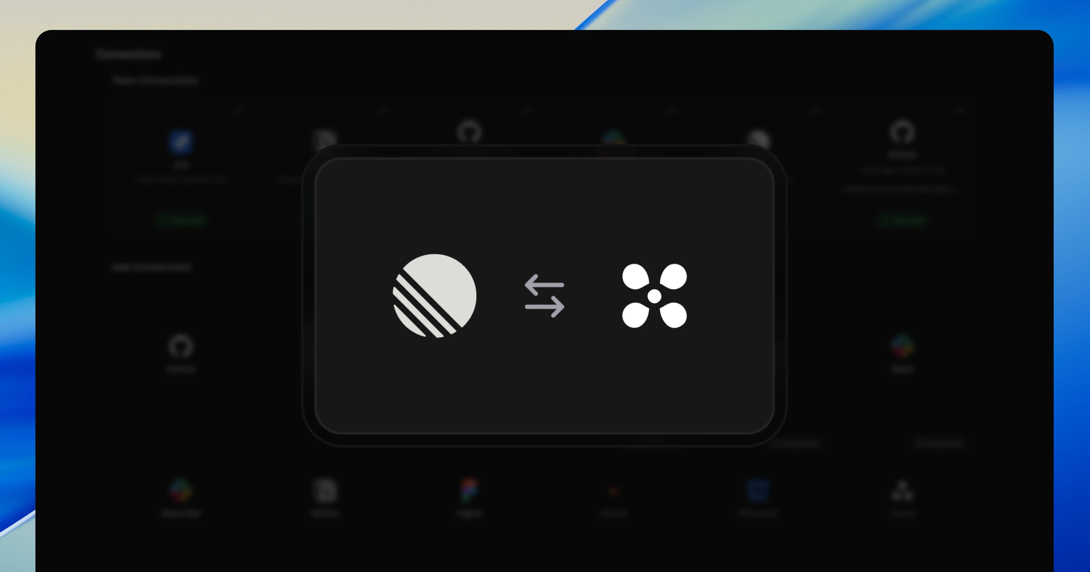 Linear and Hamster logos with two-way sync arrows between them